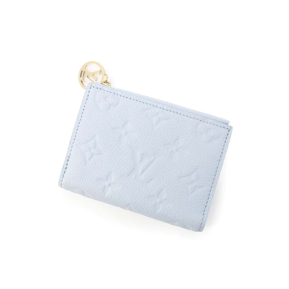 Louis Vuitton Bi fold Wallet Monogram Empreinte Portefeuille Lisa Blue Olympe